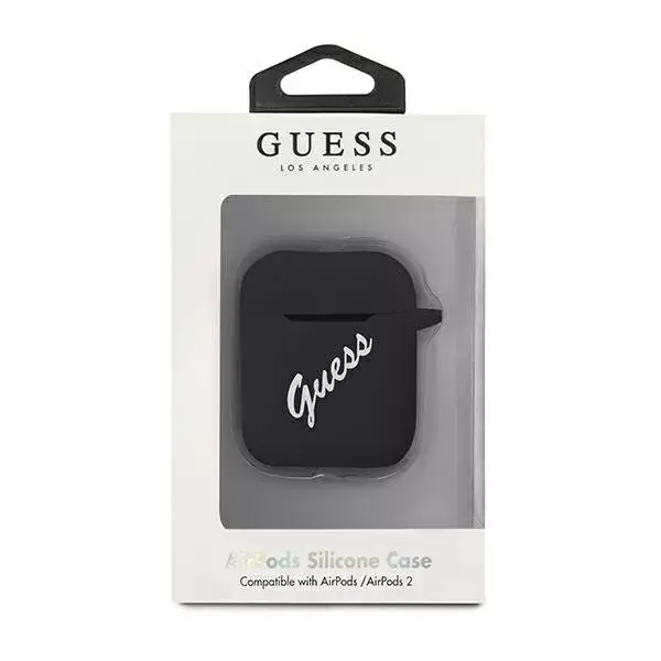 GUESS Silicone Case for Apple AirPods 1/2 Vintage Black Photo 4