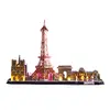 3D Puzle CubicFun City Line Parīze LED Photo 2