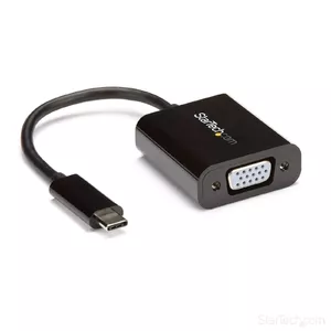 USB-C uz VGA adapteris StarTech CDP2VGA — 1080p, USB 3.2 Gen 1, 14 cm kabelis, melns