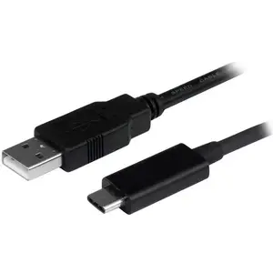 USB-C to USB-A Cable 1 m (USB 2.0) — StarTech USB2AC1M, Male-to-Male, 480 Mbps, Nickel Contacts, Black
