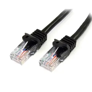 Ethernet patch cable StarTech Cat5e 3 m U/UTP with snagless RJ45 connectors, black