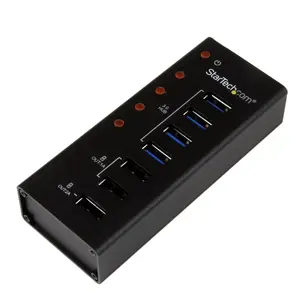 USB 3.0 концентратор StarTech ST4300U3C3 – 4 порта (5 Гбит/с) + 3 порта для зарядки (2×1A, 1×2A), настенное крепление, металлический корпус