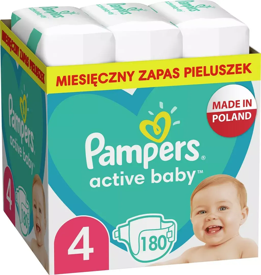 Подгузники Pampers Active Baby размер 4, 180 шт. Photo 11
