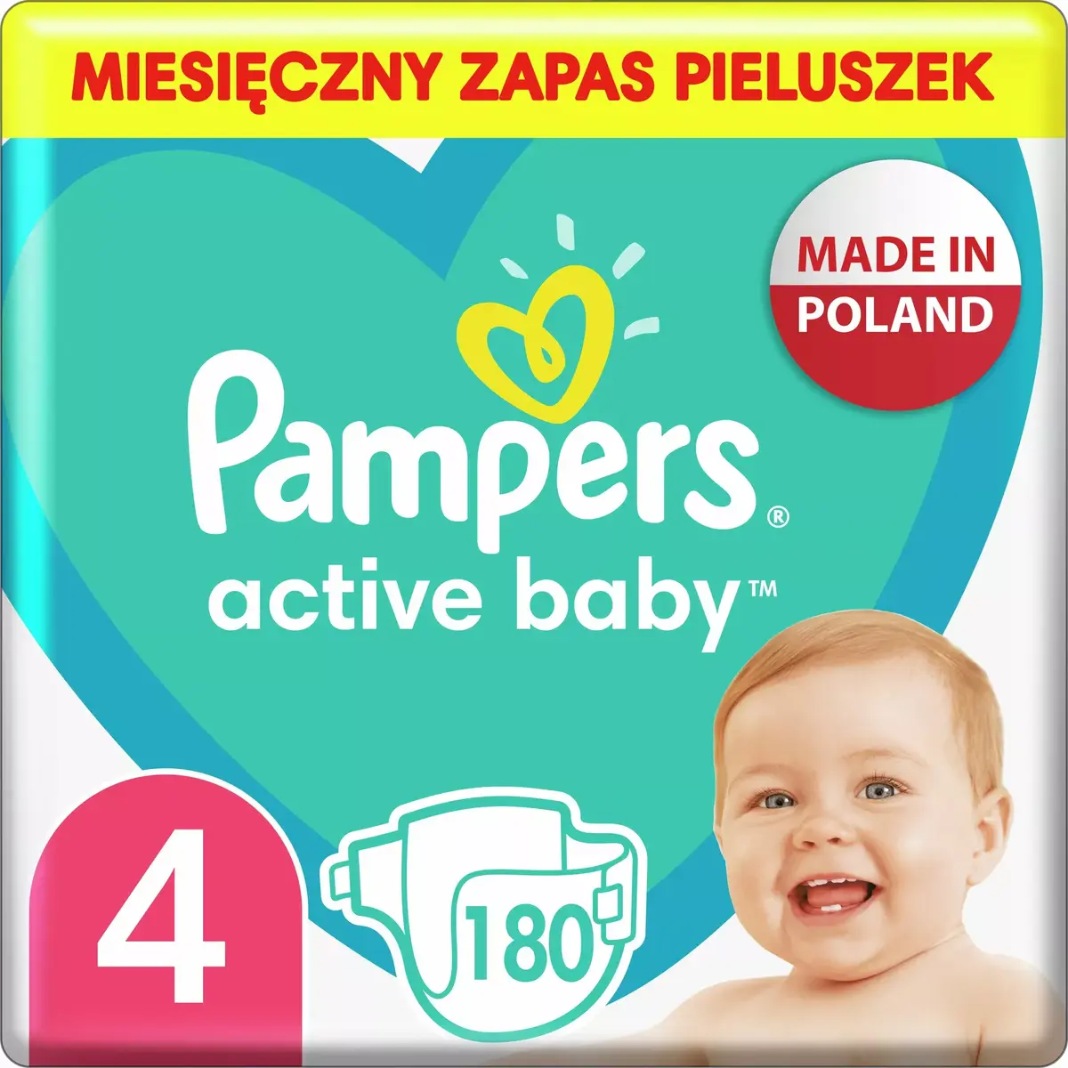 Подгузники Pampers Active Baby размер 4, 180 шт. Photo 2