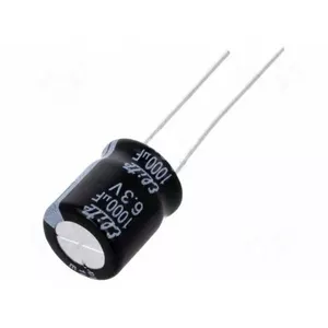 Elektrolītiskais kondensators (THT) 470 µF 16 V DC, ar radiālajiem vadiem Ø8×11.5 mm