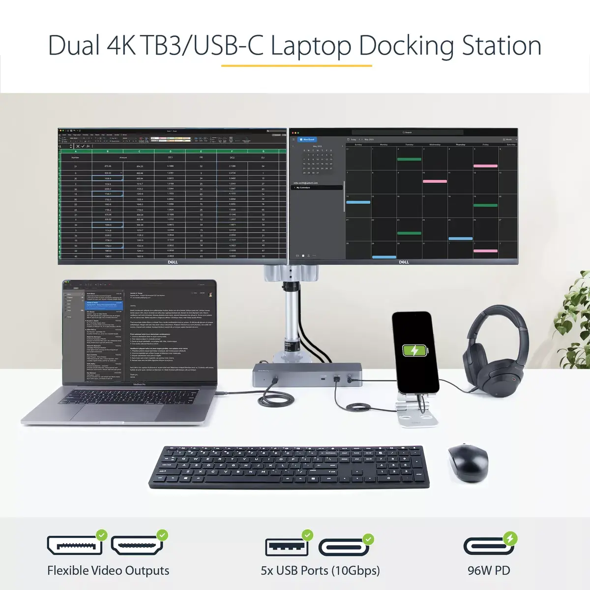 Docking Station StarTech Thunderbolt 3 TB3CDK2DHUE Photo 7