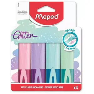 Marķieri Maped CF4 komplekts 4 gab., daudzkrāsaini, filca gali
