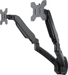 Wall bracket ART L-14GW for 2 LED/LCD displays 13–27" gas spring support