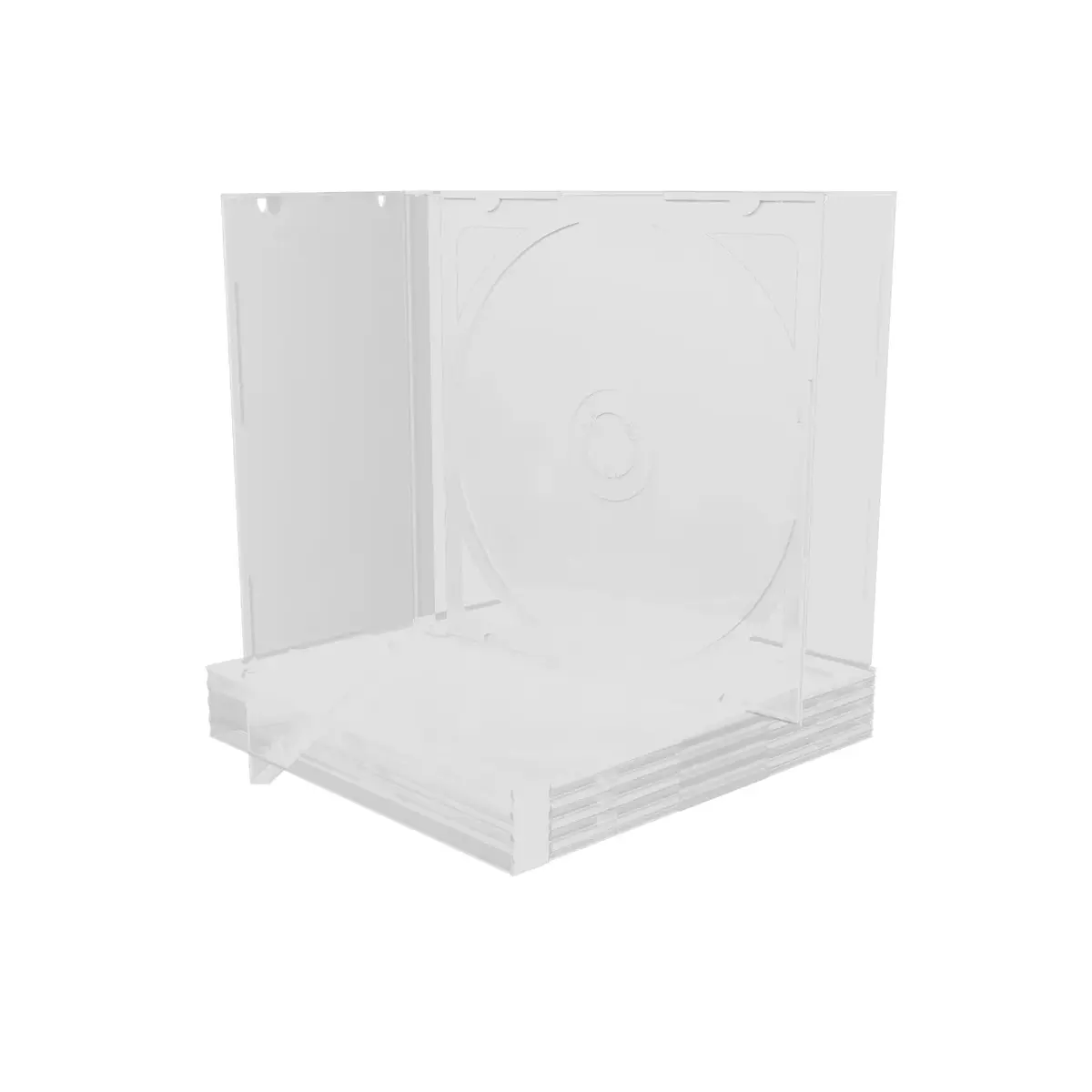 CD Case Double MediaRange Cajas 10mm Transparent Photo 2