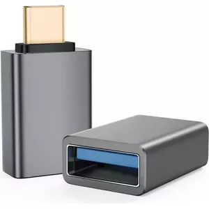 OTG adapter helos 288362 — USB 3.1 A (female) to USB Type‑C connector, dark grey