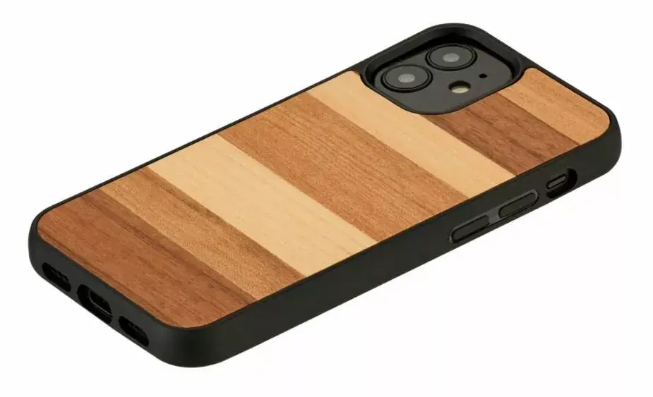man and wood iPhone 12 mini case — black Photo 2