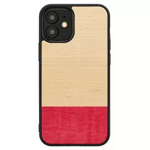 Protective phone case man and wood for iPhone 12 mini — black