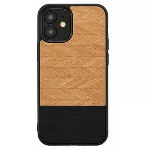 Aizsargvāciņš Man and Wood priekš iPhone 12 mini Herringbone Nero Black