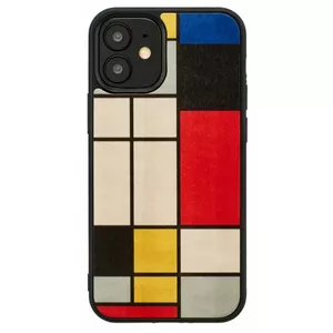 Phone case Man and Wood for iPhone 12 mini — wooden back, black frame