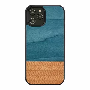 Phone case man and wood for iPhone 12 Pro Max denim black