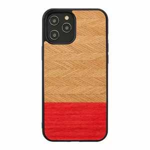 Vairoga maciņš man and wood priekš iPhone 12 Pro Max — herringbone azalea melns