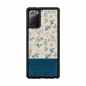 Чехол Man and Wood для Galaxy Note 20 — синий цветок на черном
