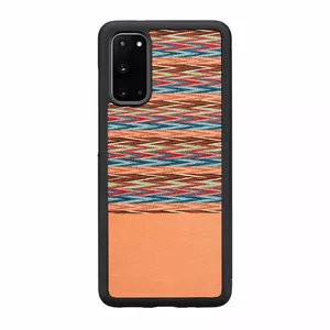 Чехол man and wood Galaxy S20 коричневая клетка/черный – защитный кейс для Samsung Galaxy S20