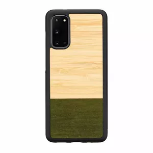 Чехол man and wood Galaxy S20 bamboo forest black — защитный задний кейс для Samsung Galaxy S20