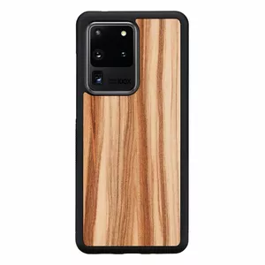 Чехол man and wood для Samsung Galaxy S20 Ultra — капучино чёрный