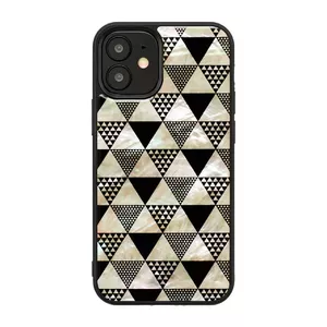 Защитный чехол iKins для Apple iPhone 12 mini, текстура «пирамида», чёрный