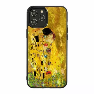 Чехол iKins для Apple iPhone 12 Pro Max — черный, дизайн kiss