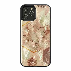 Protective phone case iKins for Apple iPhone 12 Pro Max — pink marble pattern