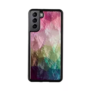 Smartphone case iKins for Samsung Galaxy S21+ — water flower design, black