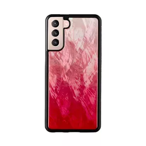 Phone case iKins for Samsung Galaxy S21+ — pink lake with black accents