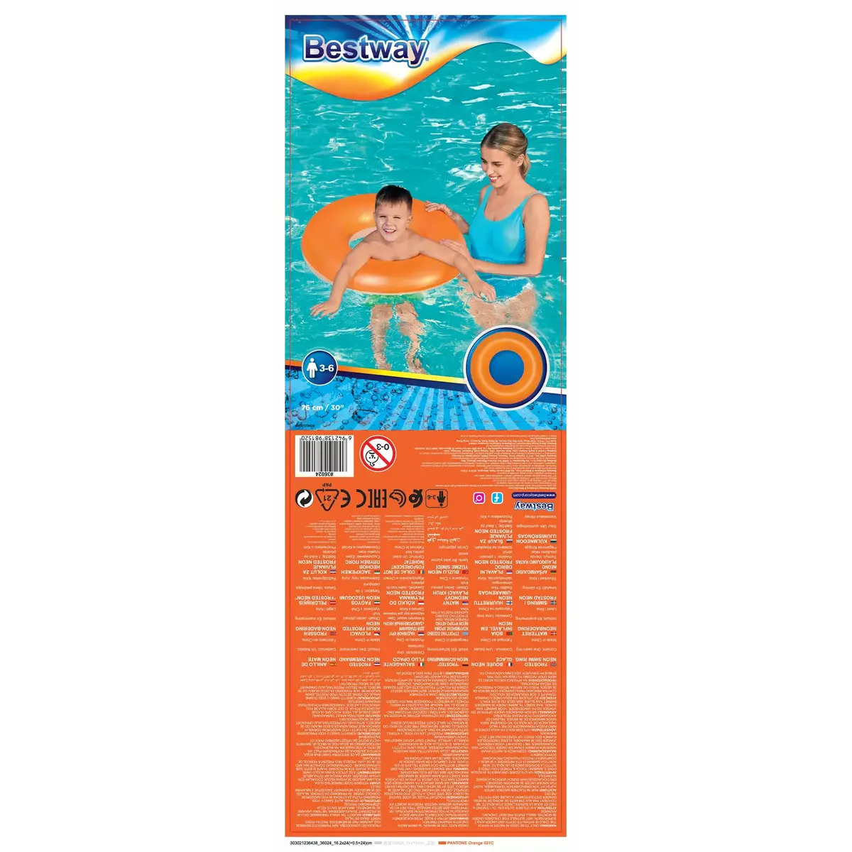 Piepūšamais riņķis Bestway Forsted Neon Φ76 cm Photo 25