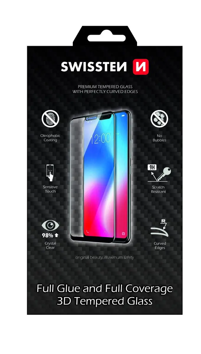 Swissten Ultra Durable Full Face aizsargstikls