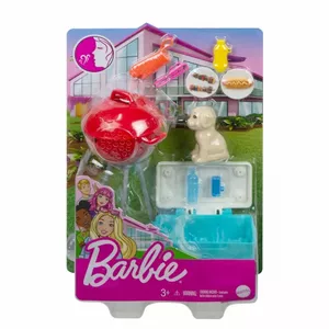 Lellei paredzēts komplekts MATTEL Barbie MNI PLYST/PET 1 — mini spēļu komplekts un rotaļu mājdzīvnieka aksesuāri