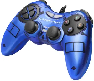 Gamepad ESPeranza EGG105B Fighter — USB vibration controller for PC and PS3, blue