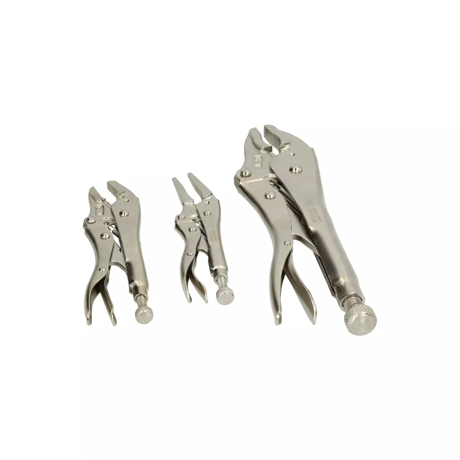 BRILLIANT TOOLS BT065003 Locking pliers/grip pliers set (3 pcs.)