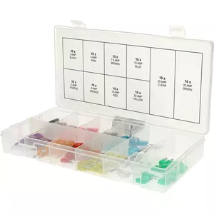 Mini fuses ks tools 970.0740, range 2–30 A, pack of 100 pieces