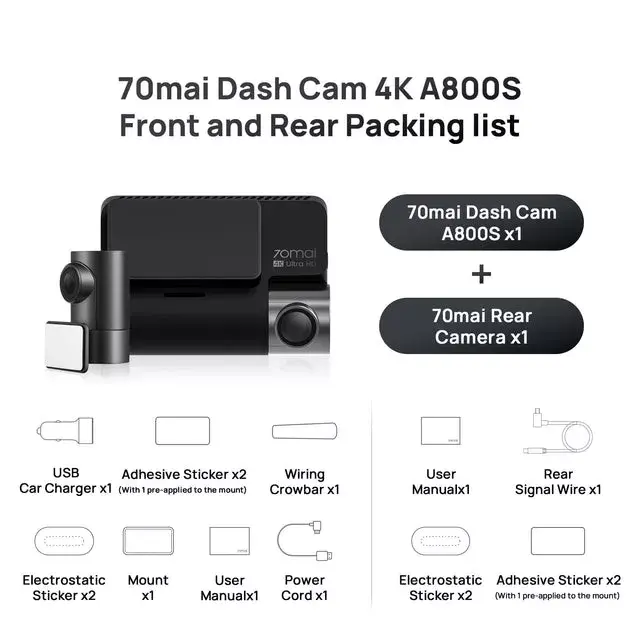 Dash Cam 70mai A800S Photo 2