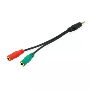 Equip 147943 audio kabelis 1,5 m 2 x 3.5mm 3.5mm Melns