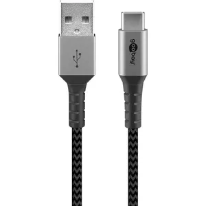 USB Cable Wentronic 49295 USB 2.0 0.5m USB C USB A Black Grey
