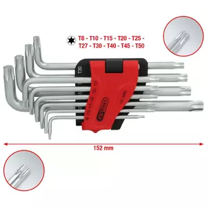 KS Tools 151.4880 Wing Torx Key Set Made of Steel 10 Pieces