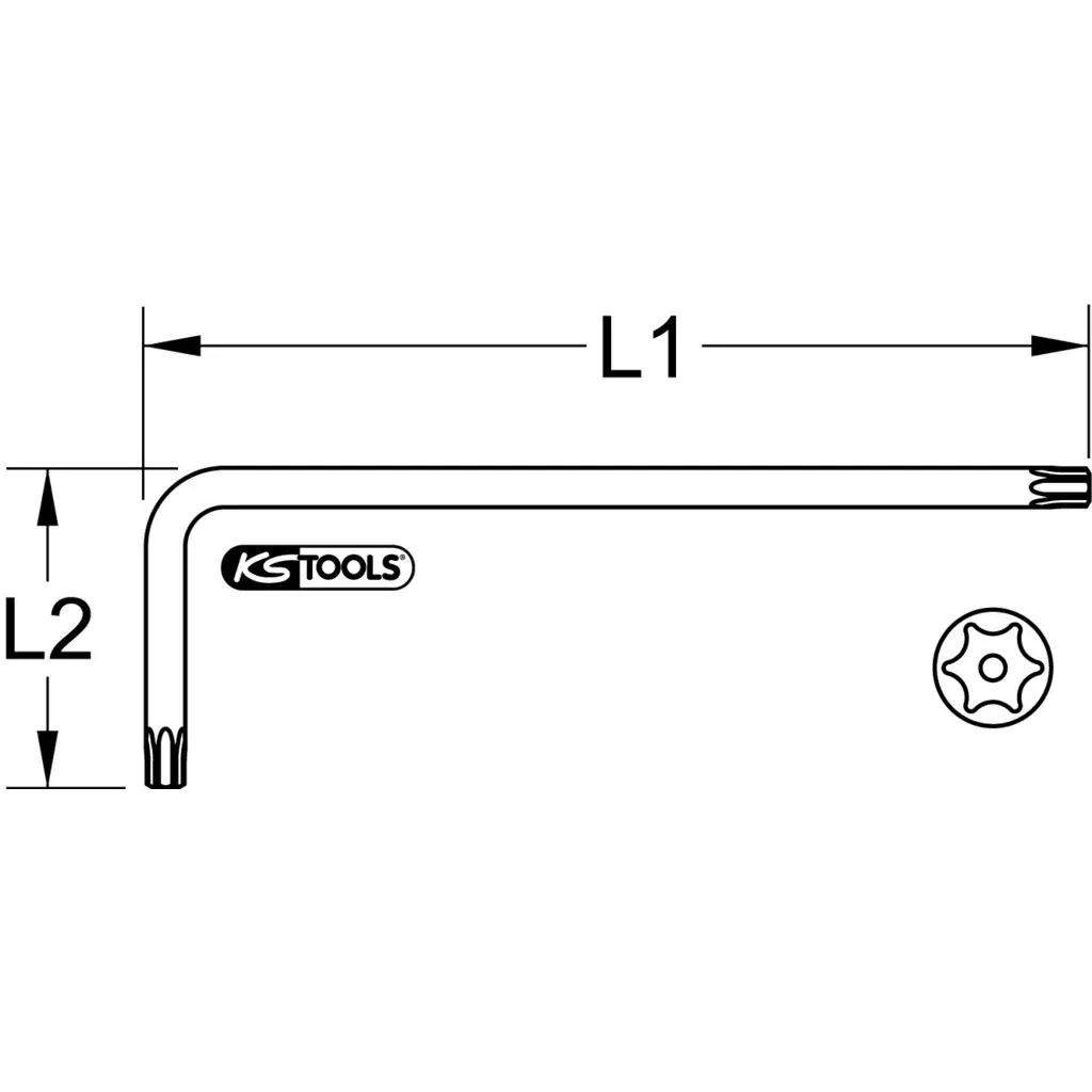 L-torx key KS Tools 151.2251 Photo 2