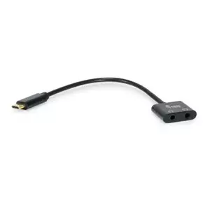 Audio Cable Equip 133469 USB C to 2 x 3.5mm 0.15m Black