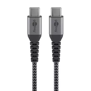 USB Cable Wentronic 49301 USB 3.2 Gen 2 0.5m USB C Black Grey