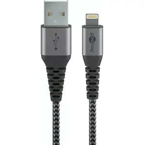 Lightning Cable Wentronic 49268 1m Black Grey