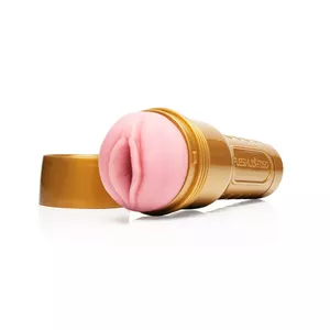 Мастурбатор Fleshlight Gold Pink Silicone — карманный вагинальный рукав, 18 см, плотный гибкий внутренний канал, TPE/TPR с ABS корпусом