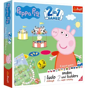 Peppa Pig 2 in 1 Ludo & Snakes and Ladders Galda spēle Ģimene