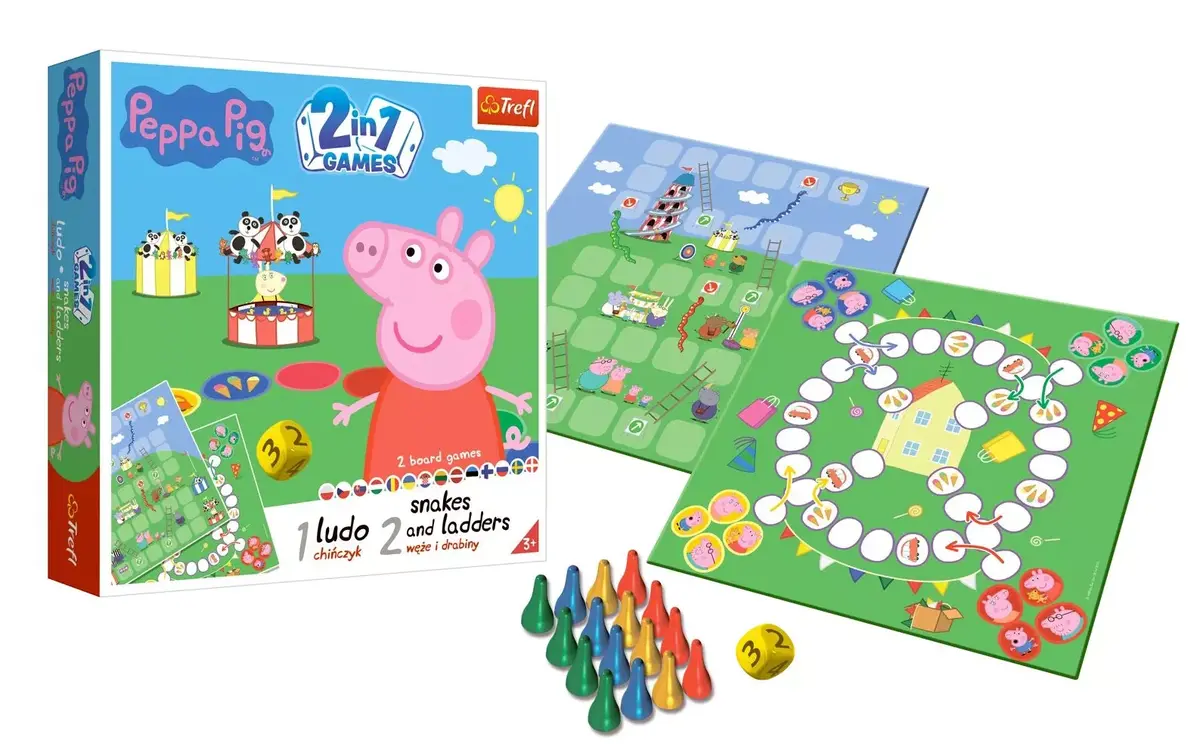 TREFL Peppa Pig 2 in 1 Ludo & Snakes and Ladders Photo 3