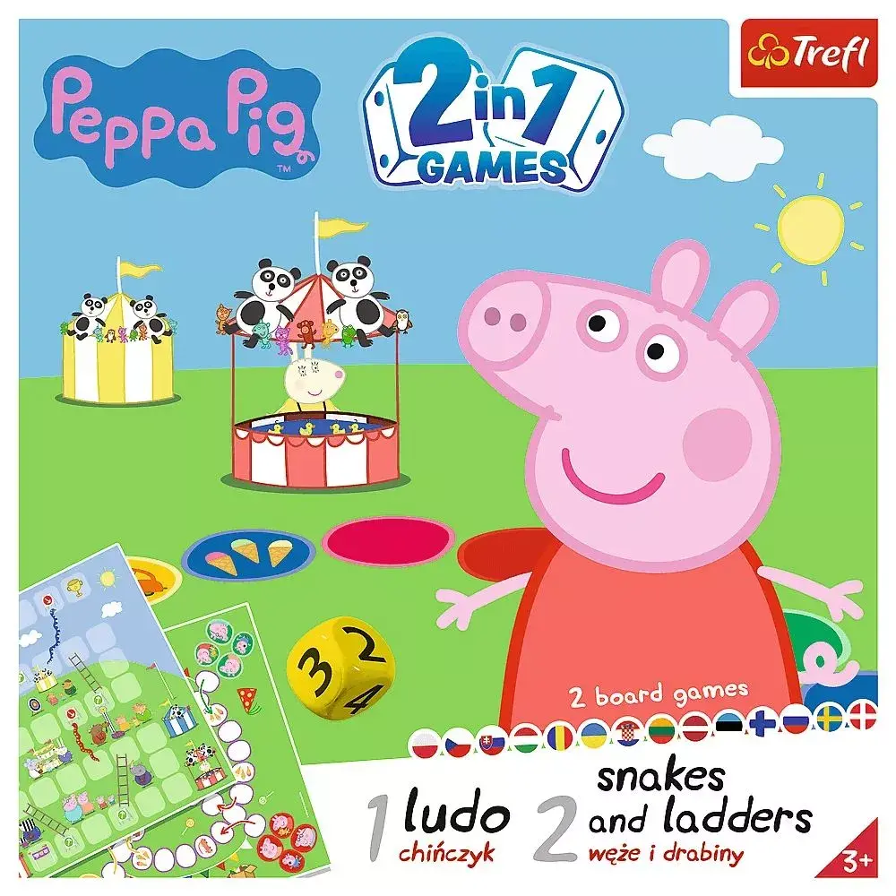 TREFL Peppa Pig 2 in 1 Ludo & Snakes and Ladders Photo 4