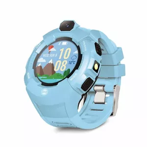 Детские GPS-часы Forever KW-400 Care Me с Wi‑Fi, SIM, голосовыми звонками, чатом и камерой — синие