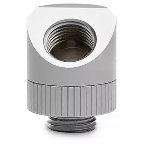 Fitting EKWB EK-Quantum Torque Rotary 45° — Brass, Titanium finish, Height 26 mm, Diameter 23 mm