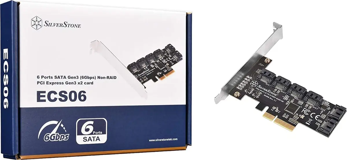 SILVERSTONE SST-ECS06 контроллер Serial ATA PCIe 6 портов Photo 3